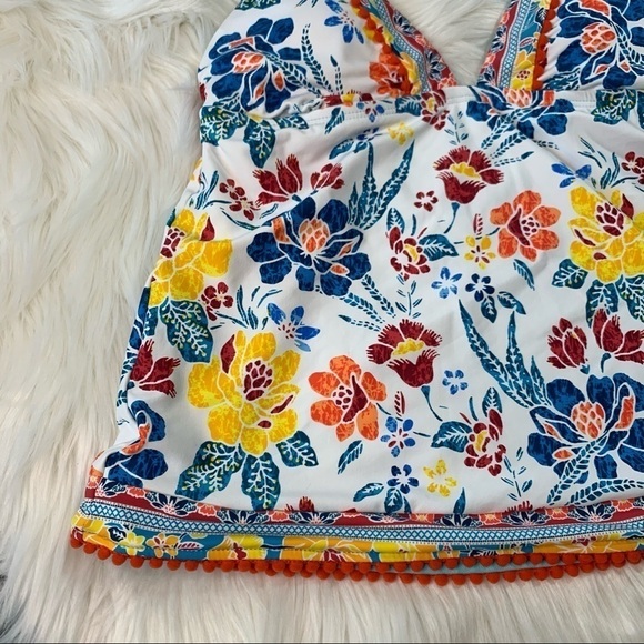 NWT Lucky Brand Multicolored Tankini Top XS - Picture 2 of 10